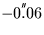 $-0\hspace{-0.05em}^{'\hspace{-0.1em}'}\hspace{-0.4em}.06$